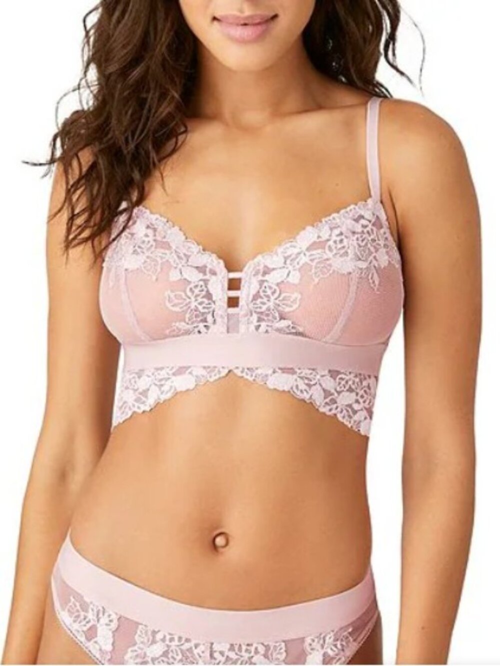 Wacoal b.tempt'd by Wacoal Opening Act Lace Bralette Pink Blush Large‎ 36 C/D